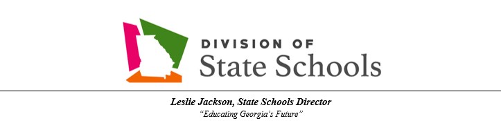 Header text: division of state schools and then Leslie Jackson with title state schools director. 